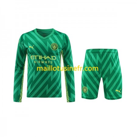 Maillot de Foot Manchester City Gardien Domicile 2023-24 Manches Longues - Enfant